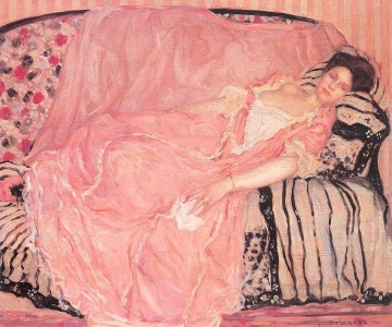 ソファの上のマダム・ゲリーの肖像 印象派の女性たち フレデリック・カール・フリーセケ Oil Paintings